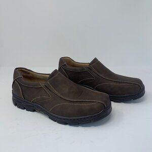 Xray Gennaro XRW2751 Dress Shoes Mens 9.5 Brown Faux Leather Casual Slip-On 8129